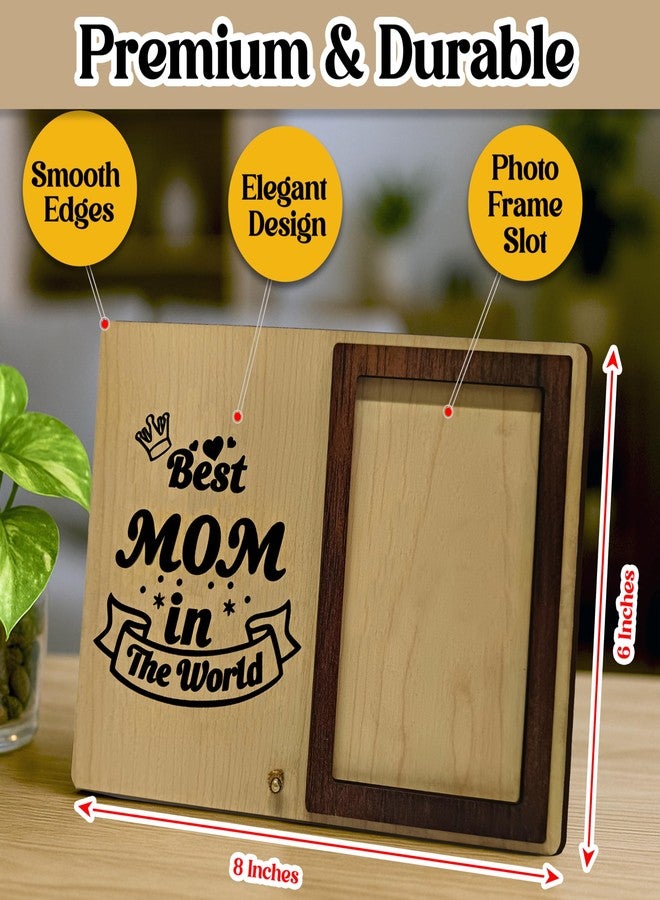 SOLOBOLO Birthday Gift for Mom - Wooden MDF Photo Frame for Mom - Personalized Picture Frame for Mother - Best Gift from Daughter & Son - Love You Maa - Mothers Day Gift - Image 4